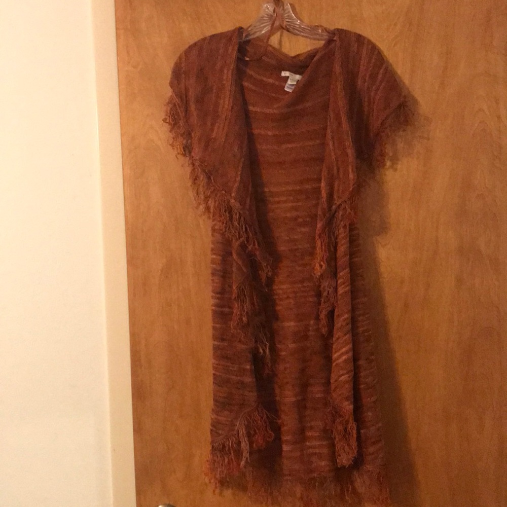 Sleeveless sweater cardigan